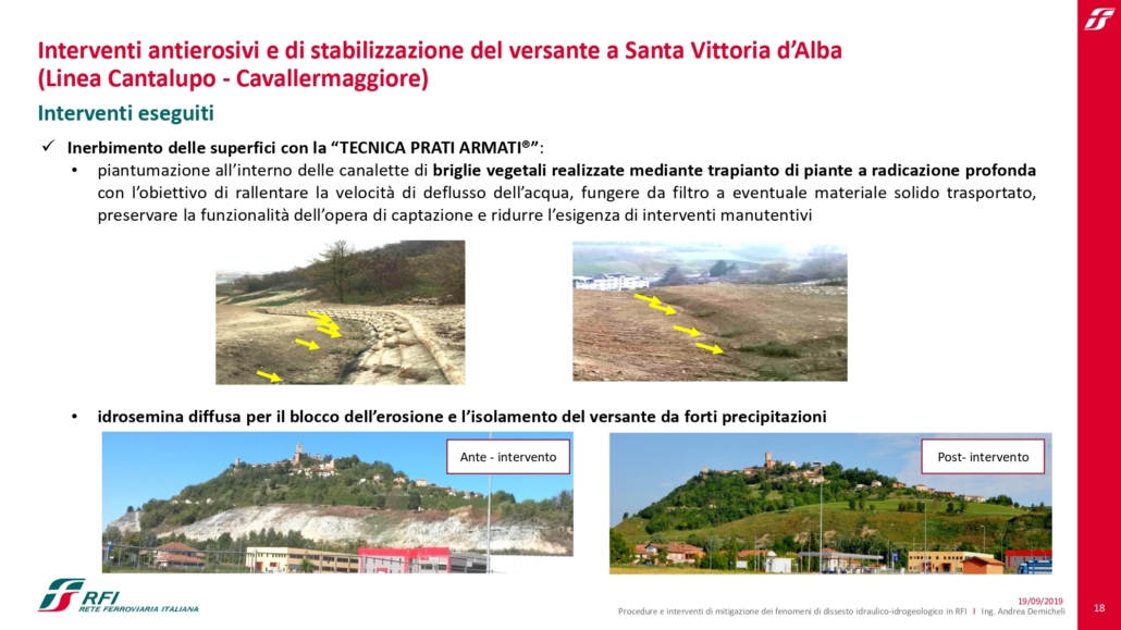 Remtech 2019: Procedure e interventi di mitigazione dei fenomeni di dissesto idraulico idrogeologico in RFI nell’ambito delle linee di giurisdizione della Direzione Territoriale Produzione di Torino